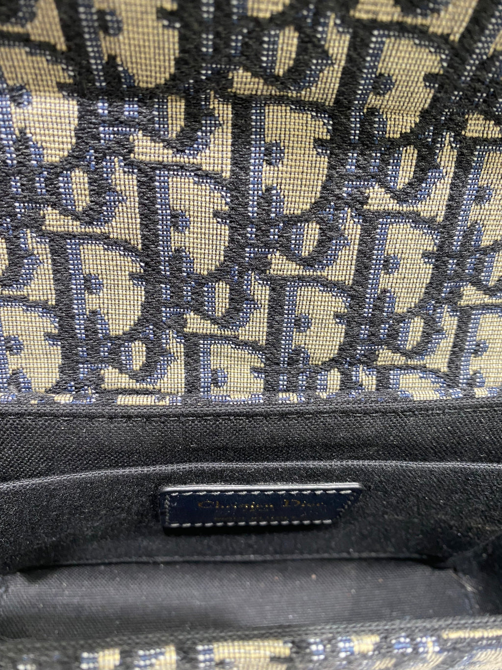 CHRISTIAN DIOR BLUE OBLIQUE 30 MONTAIGNE BOX BAG