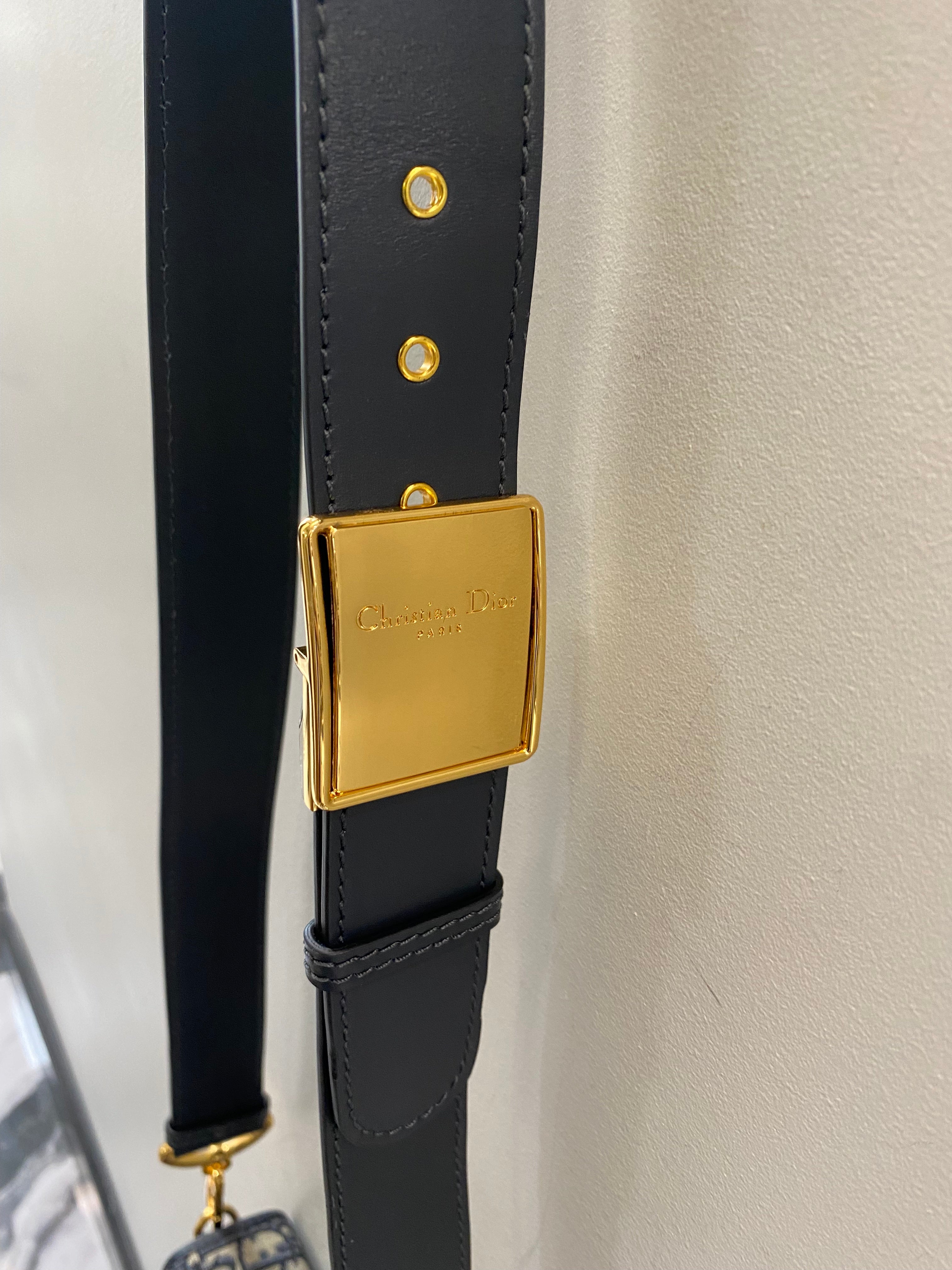 CHRISTIAN DIOR BLUE OBLIQUE 30 MONTAIGNE BOX BAG