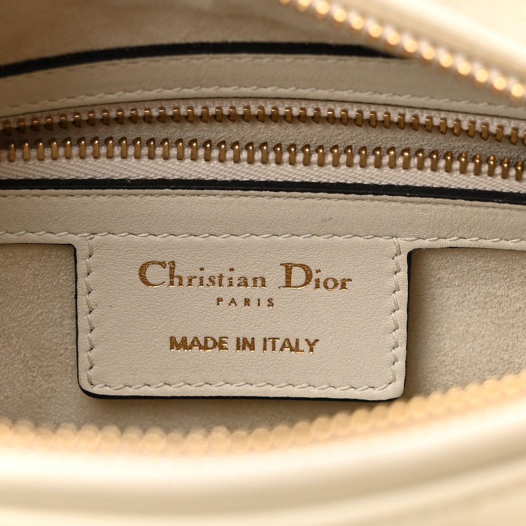 CHRISTIAN DIOR LADY DIOR CALFSKIN EMBROIDERED MEDIUM TOILE DE JOUY BAG