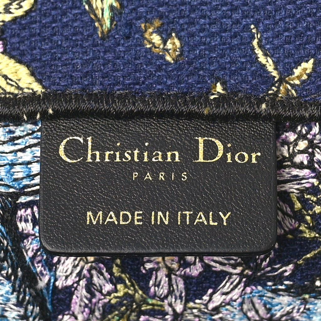 DIOR CANVAS EMBROIDERED LARGE D-CONSTELLATION BOOK TOTE