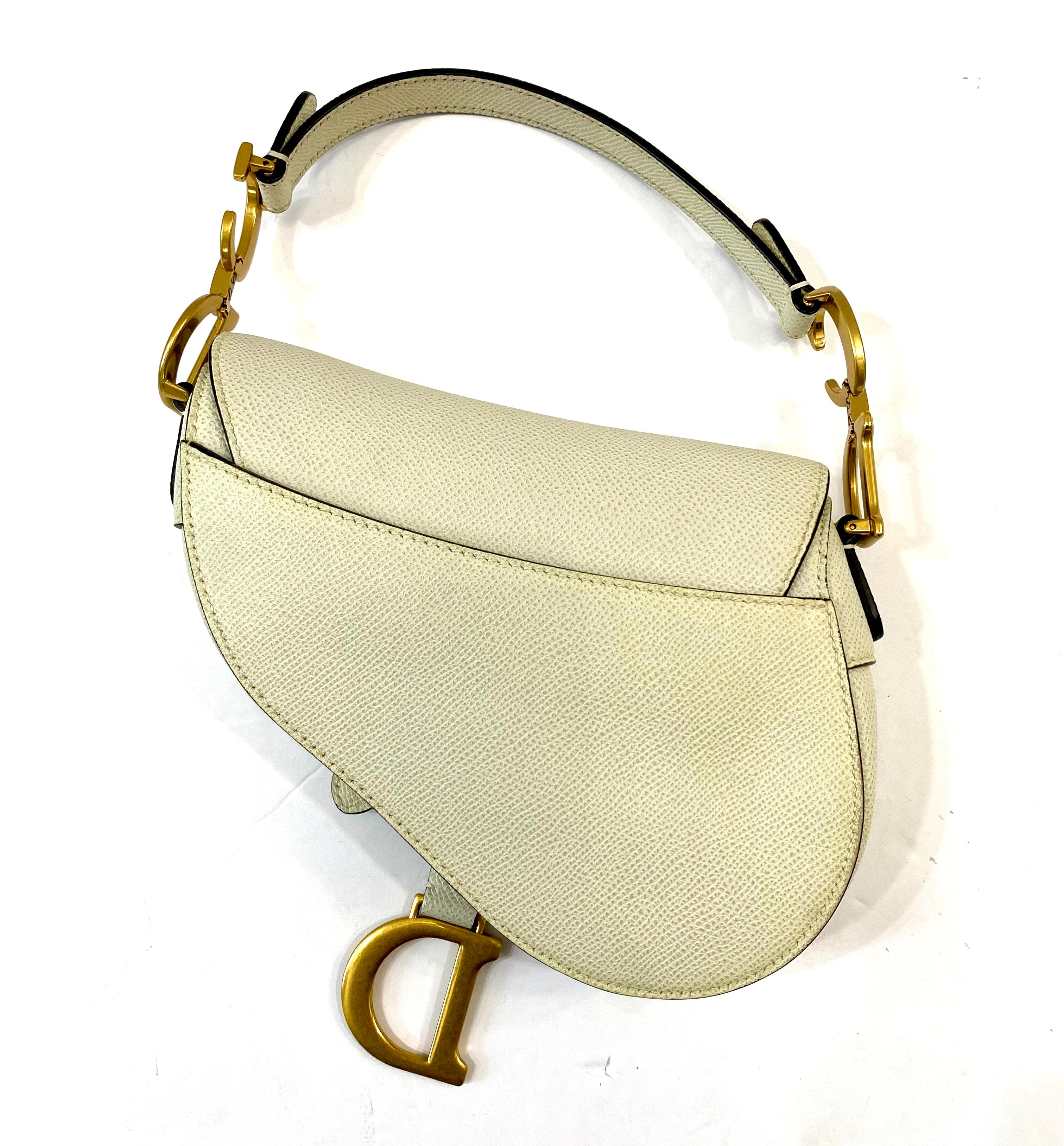 DIOR CALFSKIN LEATHER MINI SADDLE BAG WITH A STRAP