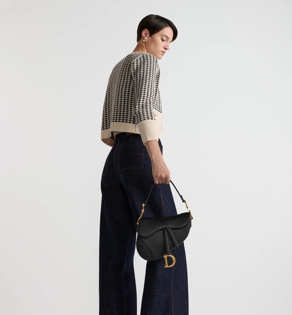 DIOR GRAINED CALFSKIN SADDLE BAG
