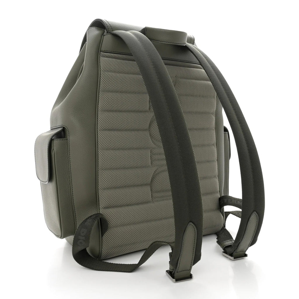 CHRISTIAN DIOR GRAINED CALFSKIN SADDLE DRAWSTRING BACKPACK