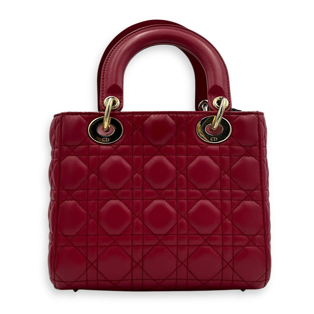 DIOR CANNAGE LADY DIOR NAPPA LAMBSKIN LEATHER SMALL BAG