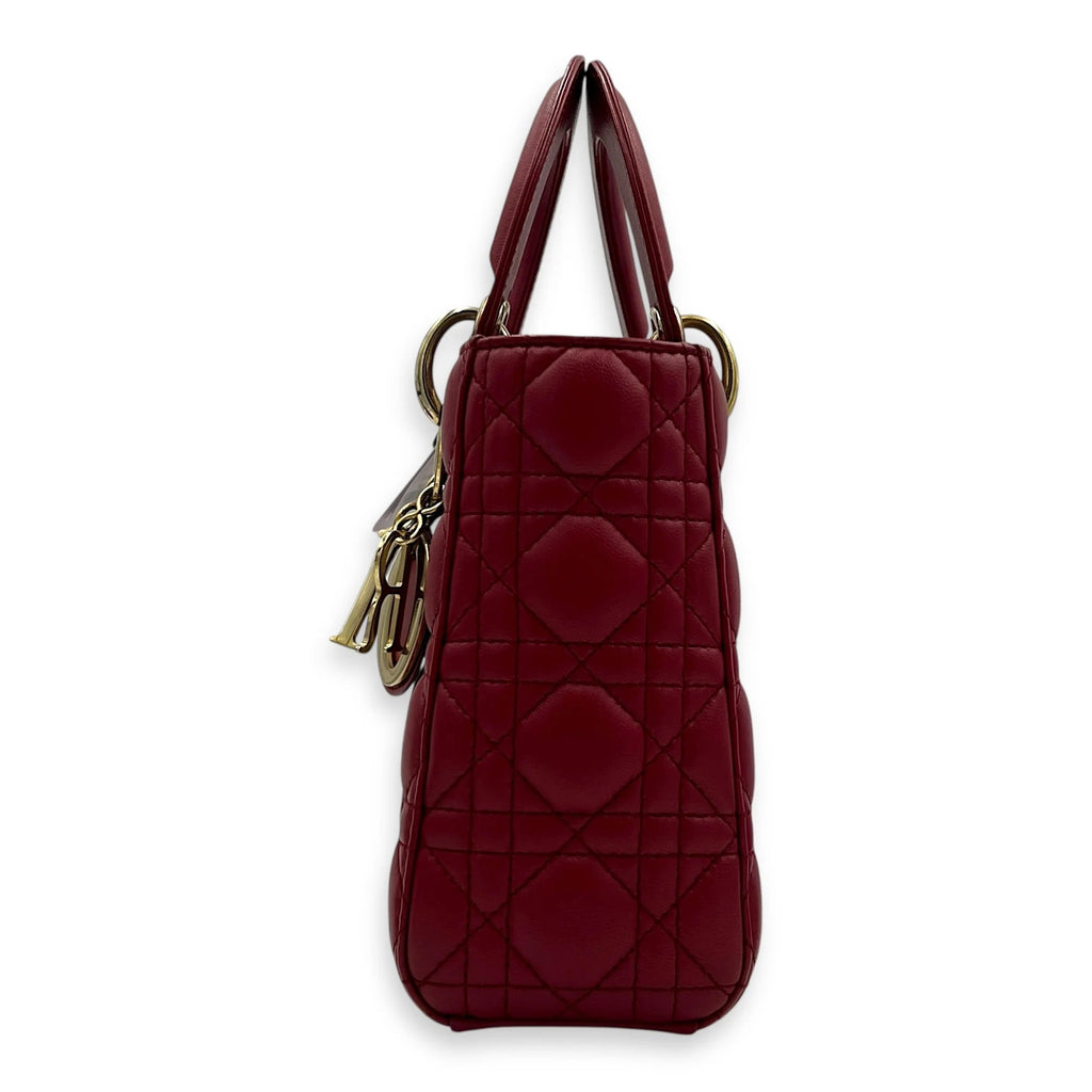 DIOR CANNAGE LADY DIOR NAPPA LAMBSKIN LEATHER SMALL BAG