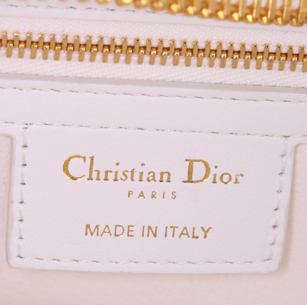 DIOR LADY DIOR BRAIDED LEATHER LARGE TOTE BAG