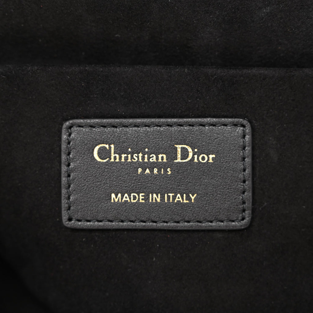 DIOR LAMBSKIN LEATHER CANNAGE SMALL DIORTRAVEL VANITY CASE