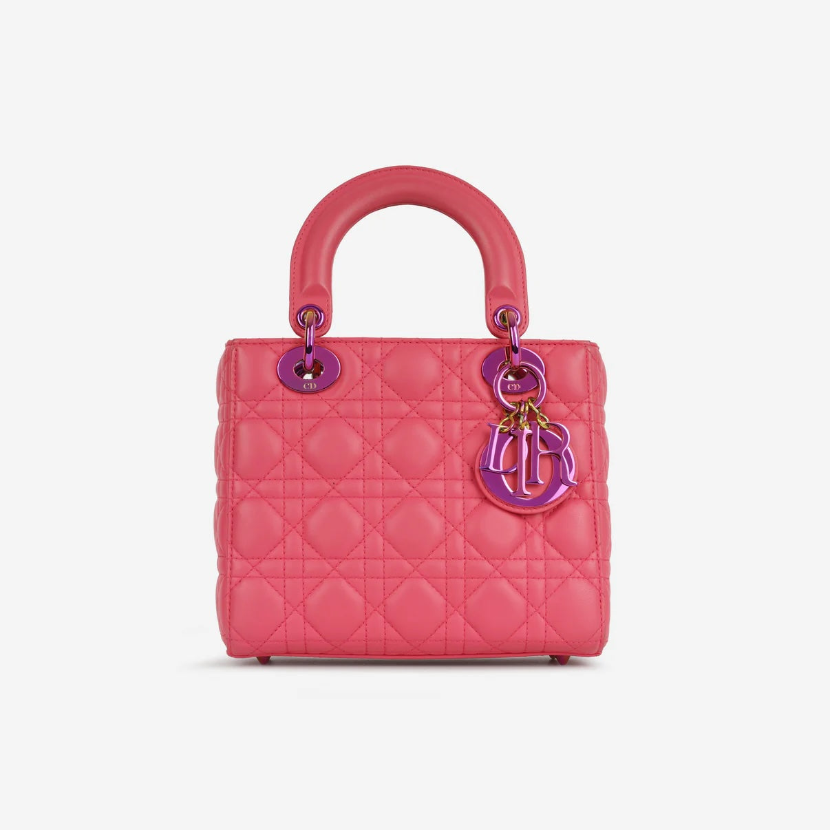 DIOR CANNAGE SMALL RAINBOW LADY DIOR LAMBSKIN LEATHER BAG