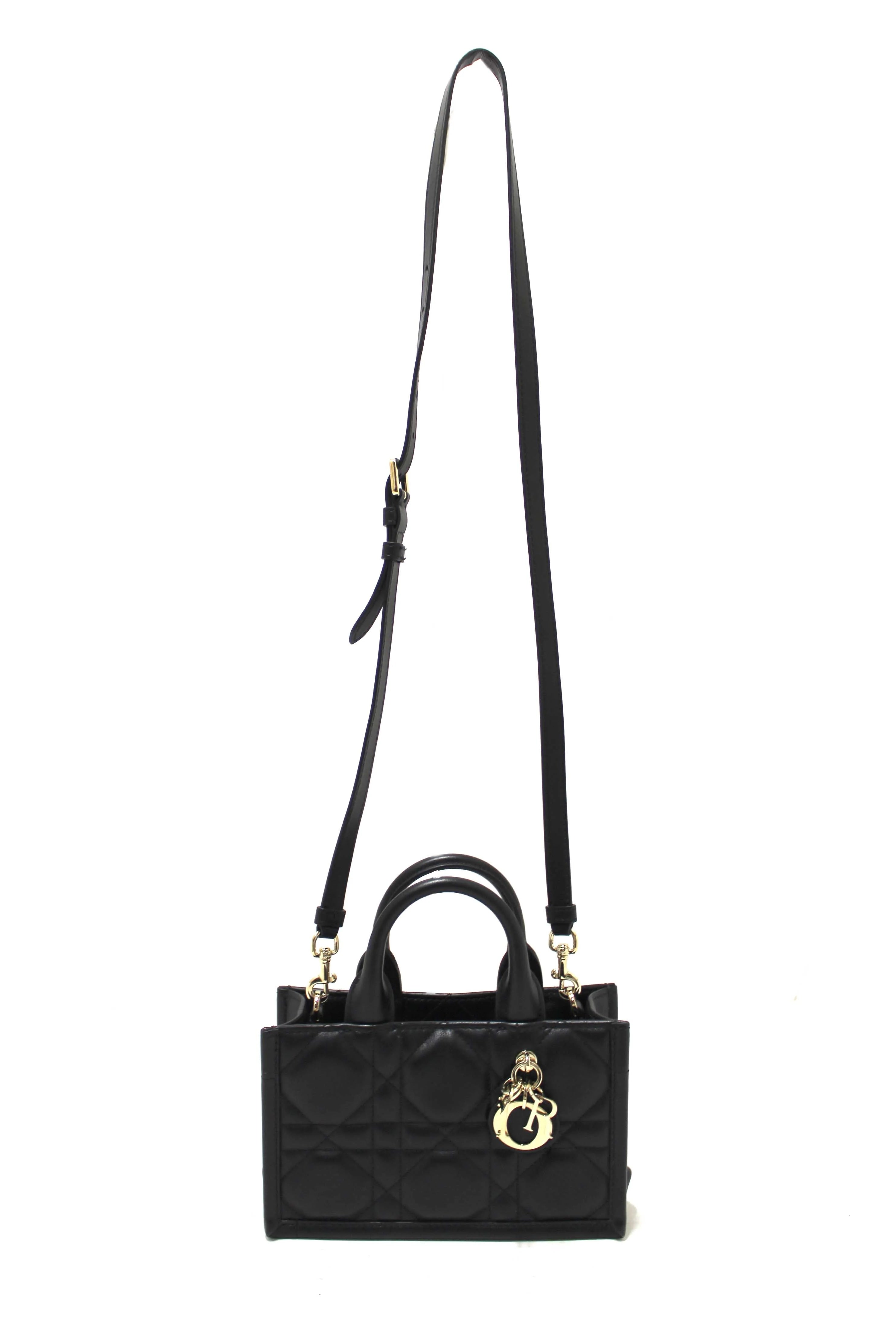 DIOR MACROCANNAGE CALFSKIN MINI DIOR BOOK TOTE BAG