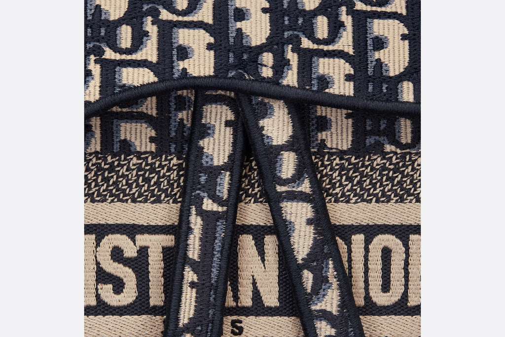 DIOR OBLIQUE EMBROIDERY SADDLE BAG