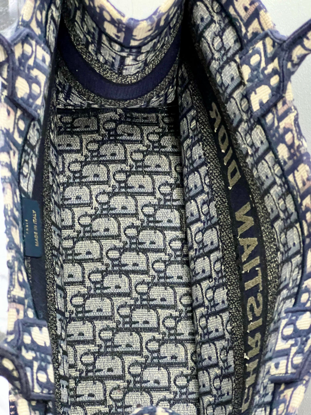 CHRISTIAN DIOR OBLIQUE BOOK MEDIUM TOTE BAG