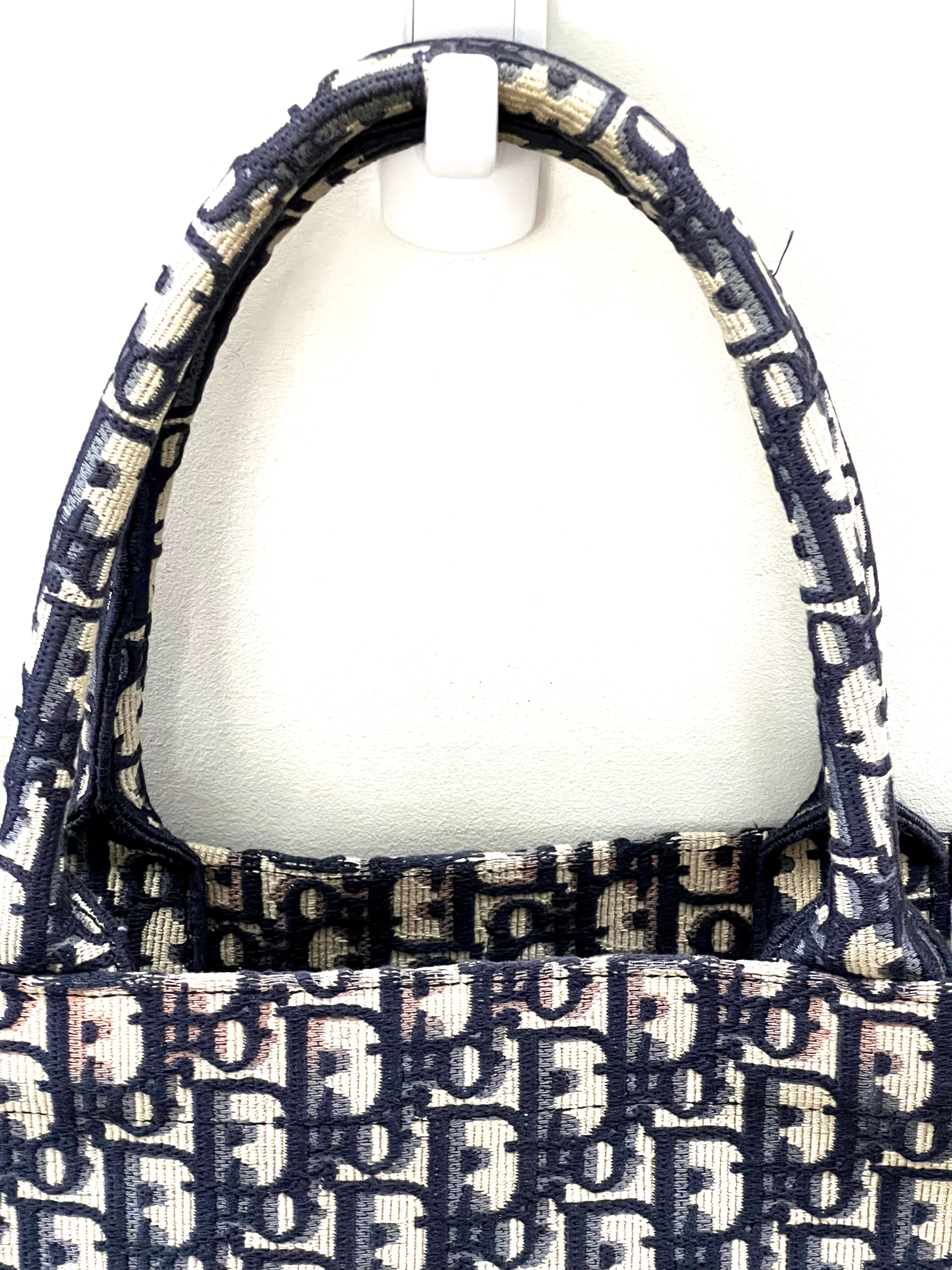 CHRISTIAN DIOR OBLIQUE BOOK MEDIUM TOTE BAG