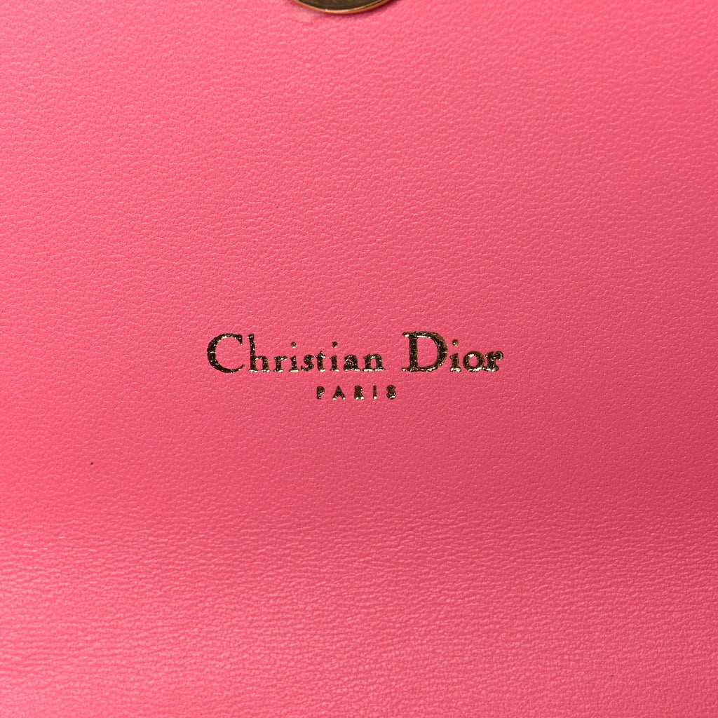CHRISTIAN DIOR CANNAGE QUILTED CALFSKIN CARO CHAIN BELT BAG