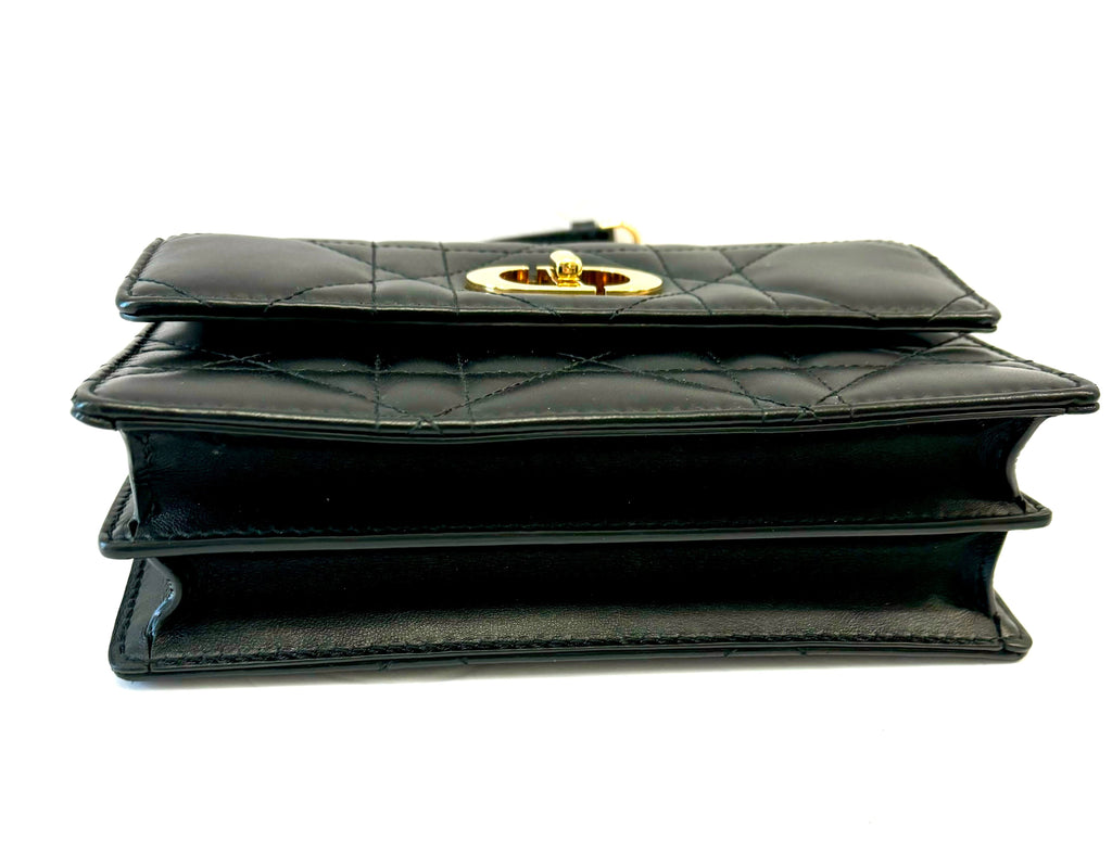 DIOR CANNAGE LAMBSKIN LEATHER SMALL MISS CARO BAG