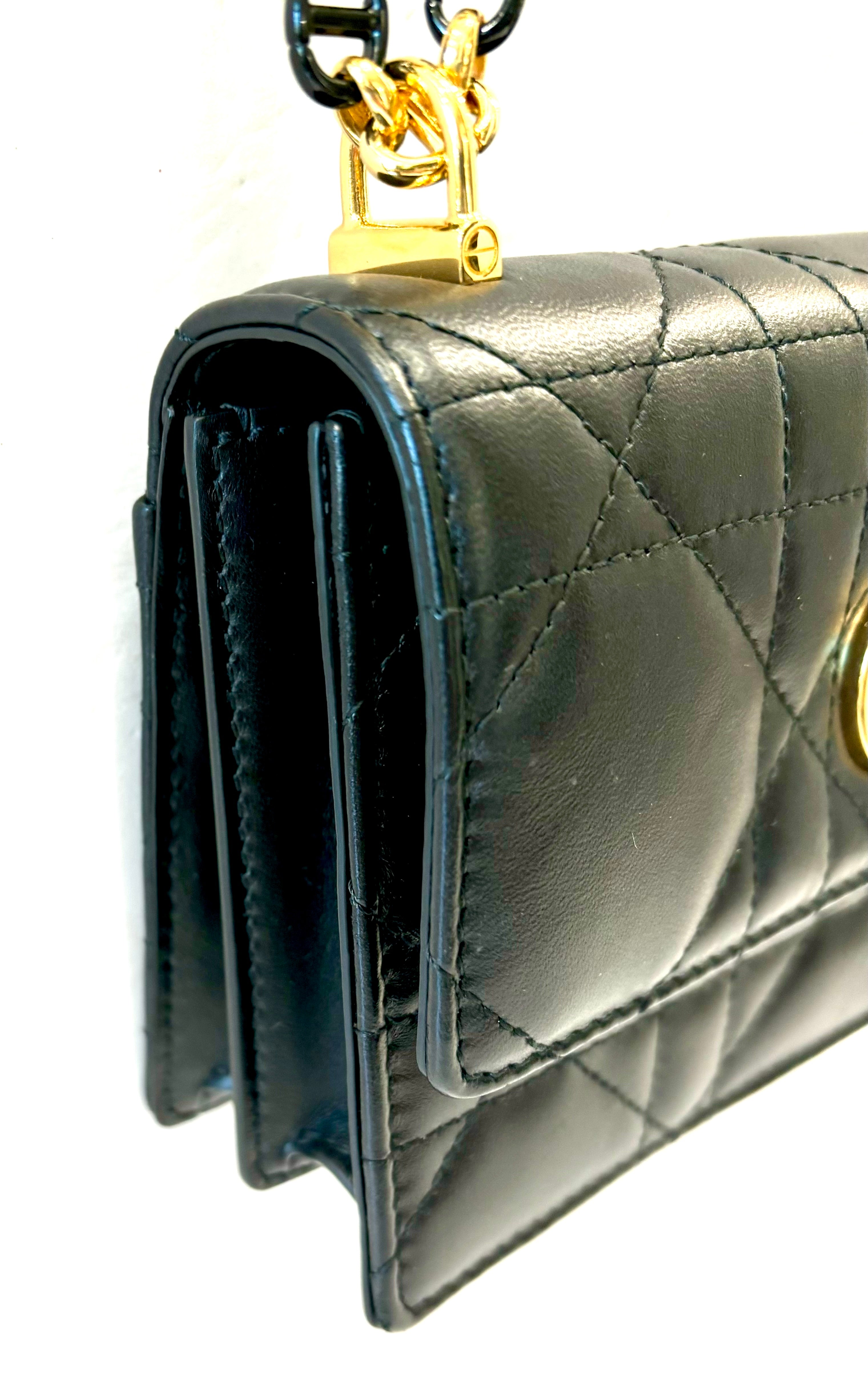 DIOR CANNAGE LAMBSKIN LEATHER SMALL MISS CARO BAG