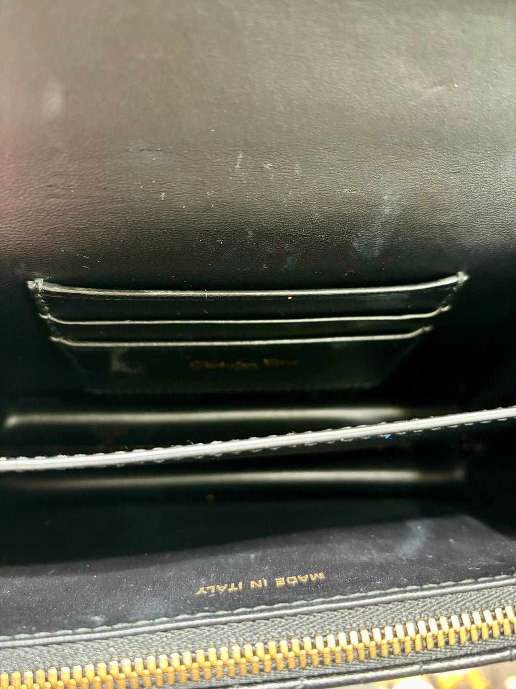 DIOR CANNAGE LAMBSKIN LEATHER SMALL MISS CARO BAG