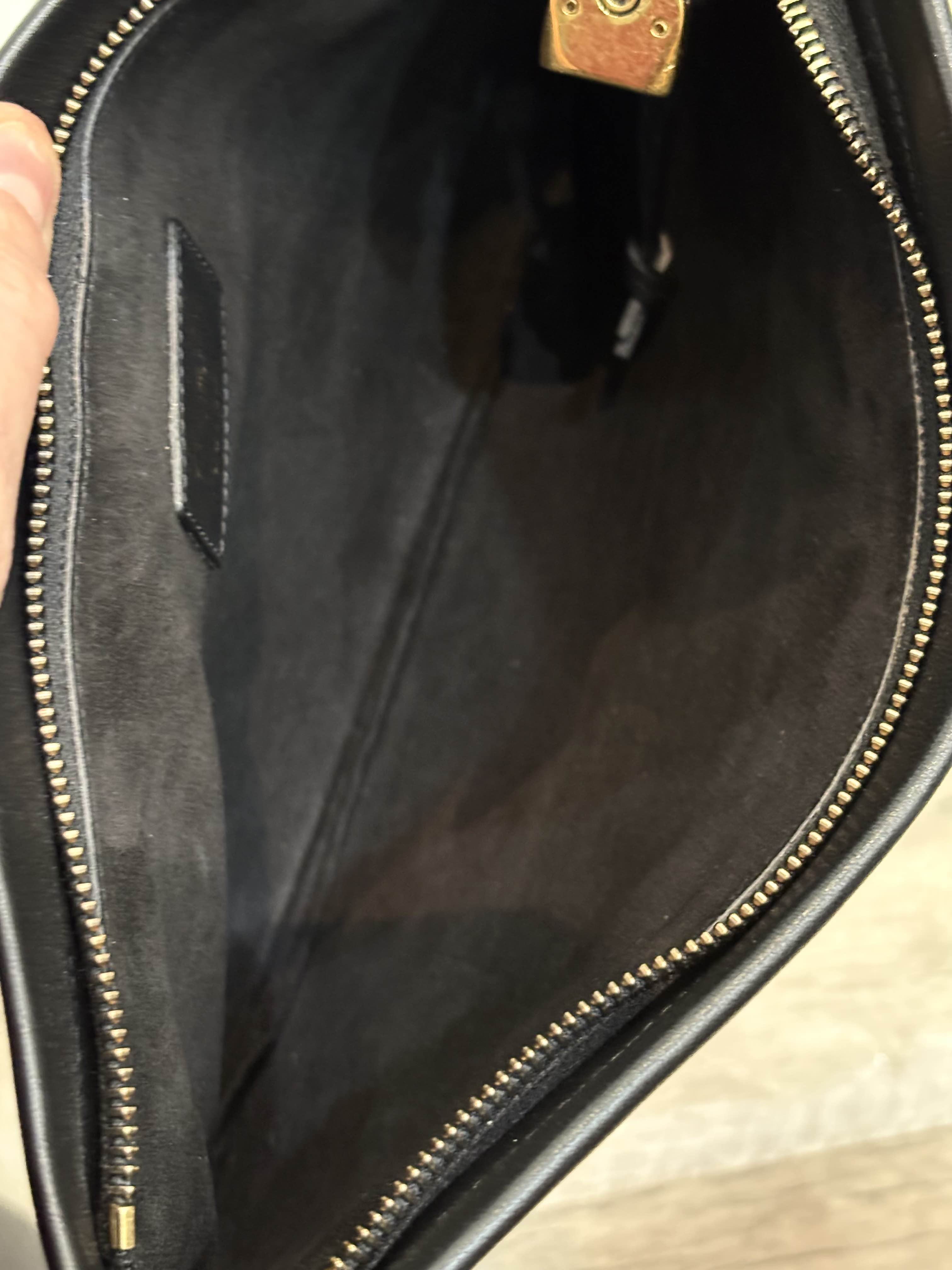 DIOR CLUTCH BLACK LEATHER BAG
