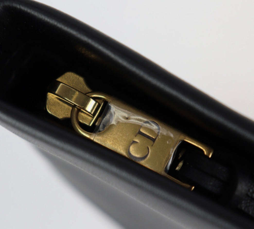 DIOR CLUTCH BLACK LEATHER BAG
