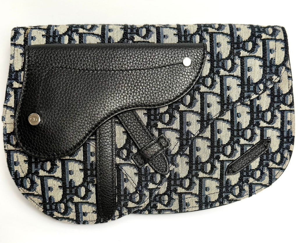 DIOR HOMME OBLIQUE SADDLE POUCH