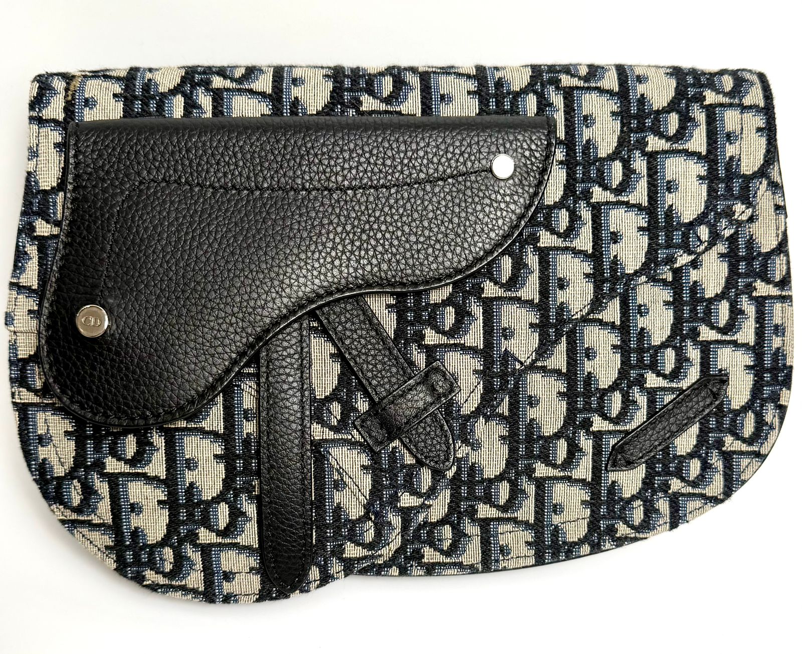DIOR HOMME OBLIQUE SADDLE POUCH