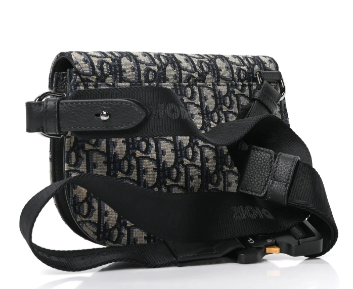 DIOR HOMME OBLIQUE SADDLE POUCH
