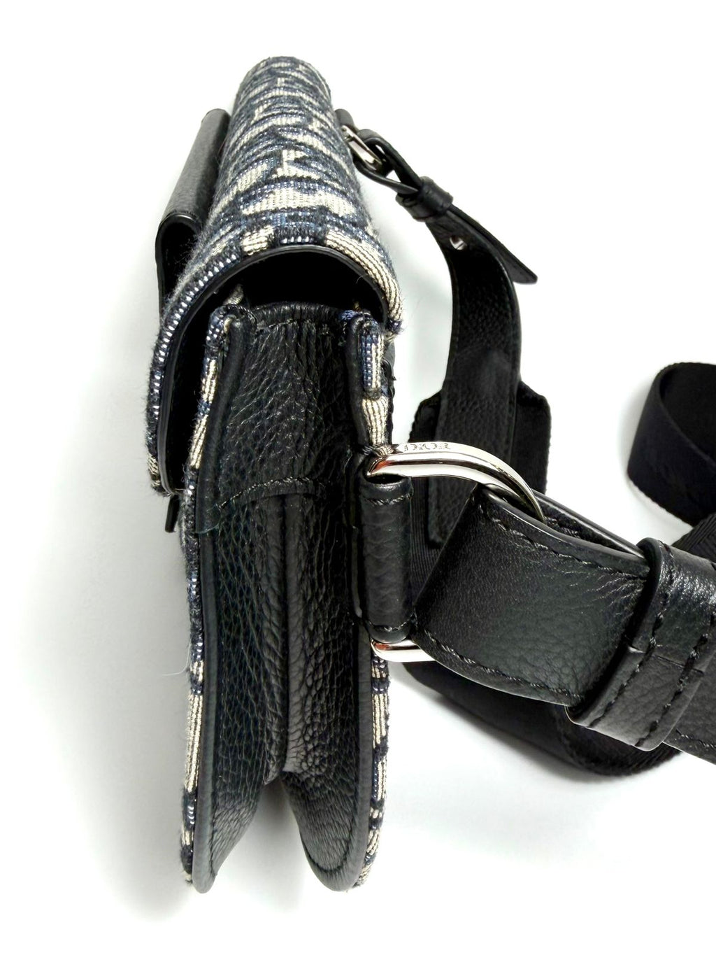 DIOR HOMME OBLIQUE SADDLE POUCH