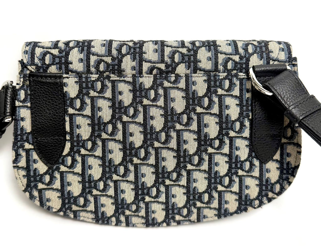 DIOR HOMME OBLIQUE SADDLE POUCH