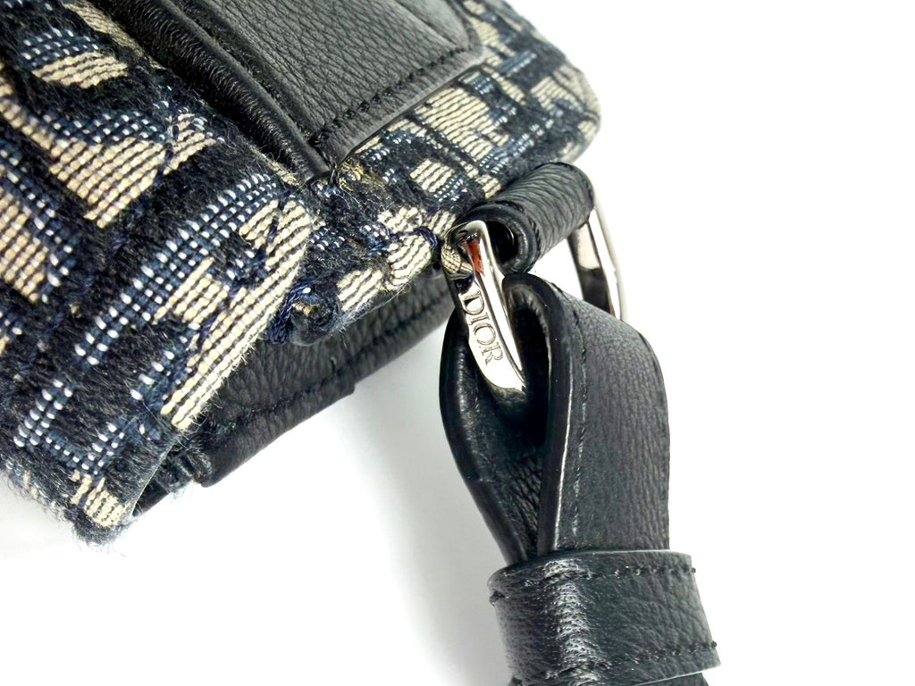 DIOR HOMME OBLIQUE SADDLE POUCH