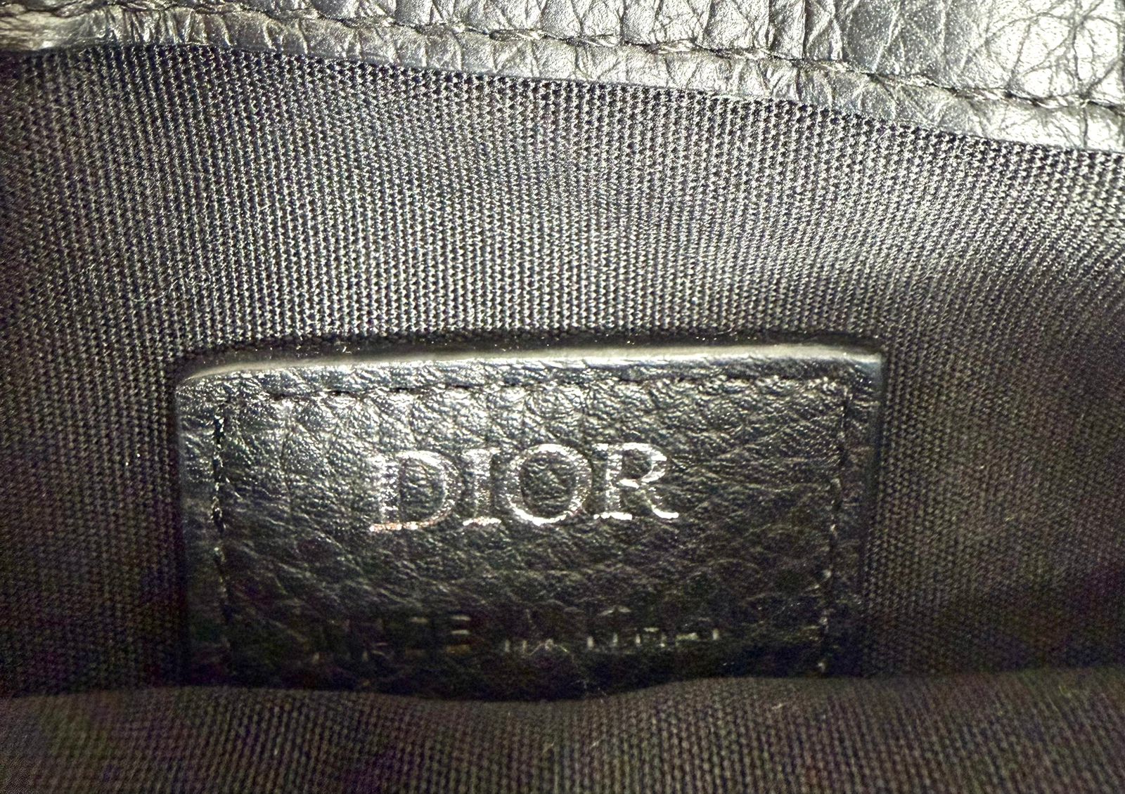 DIOR HOMME OBLIQUE SADDLE POUCH