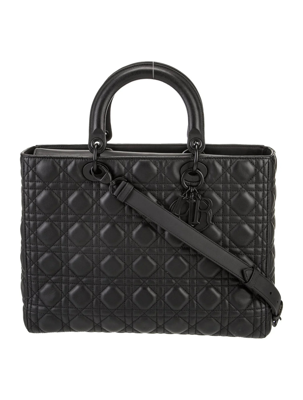DIOR ULTRAMATTE CANNAGE CALFSKIN LARGE LADY DIOR BAG