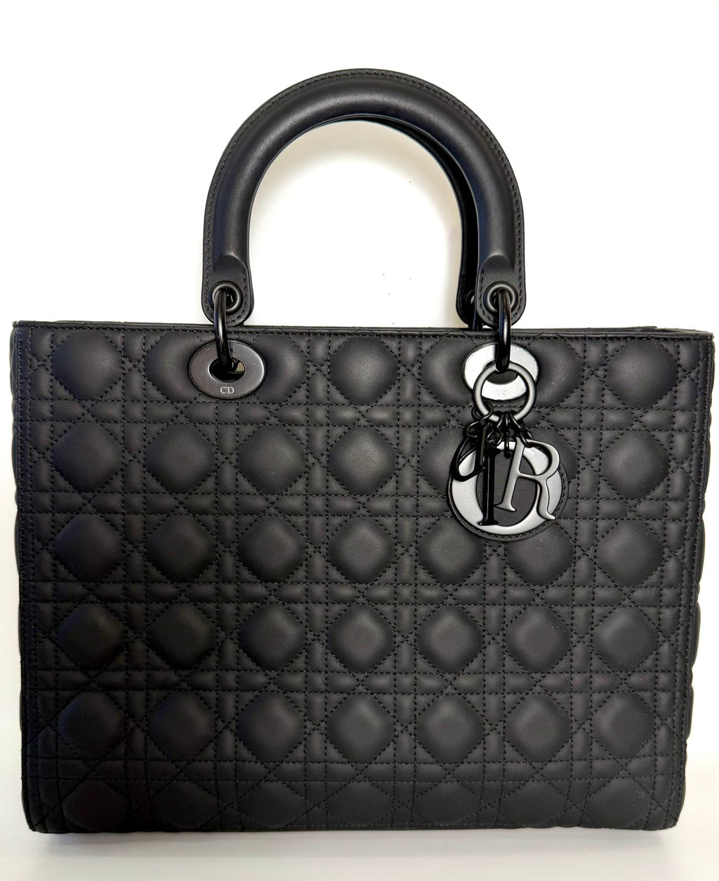 DIOR ULTRAMATTE CANNAGE CALFSKIN LARGE LADY DIOR BAG