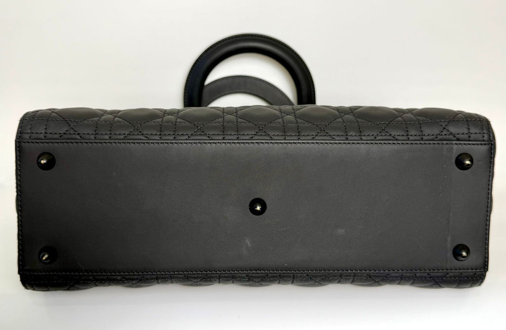 DIOR ULTRAMATTE CANNAGE CALFSKIN LARGE LADY DIOR BAG