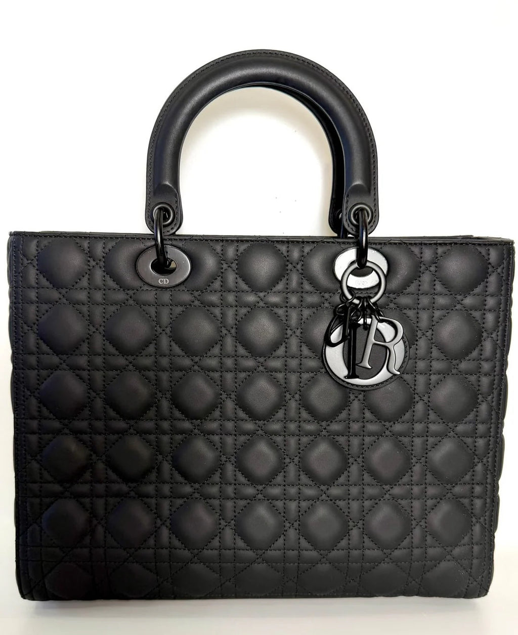 DIOR ULTRAMATTE CANNAGE CALFSKIN LARGE LADY DIOR BAG