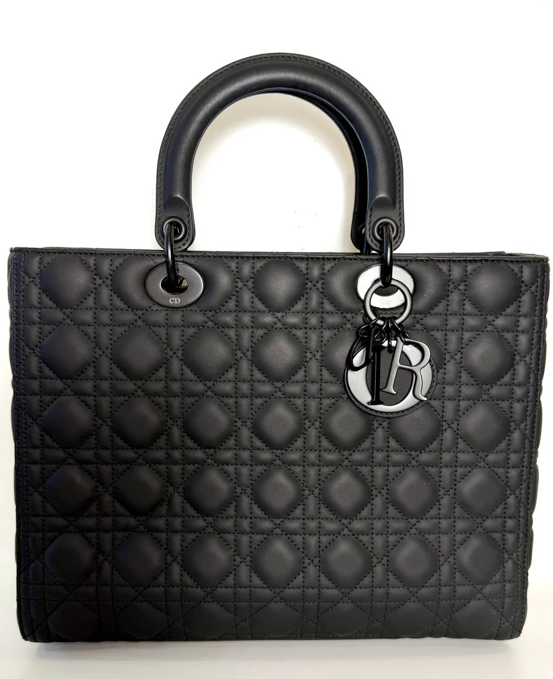 DIOR ULTRAMATTE CANNAGE CALFSKIN LARGE LADY DIOR BAG