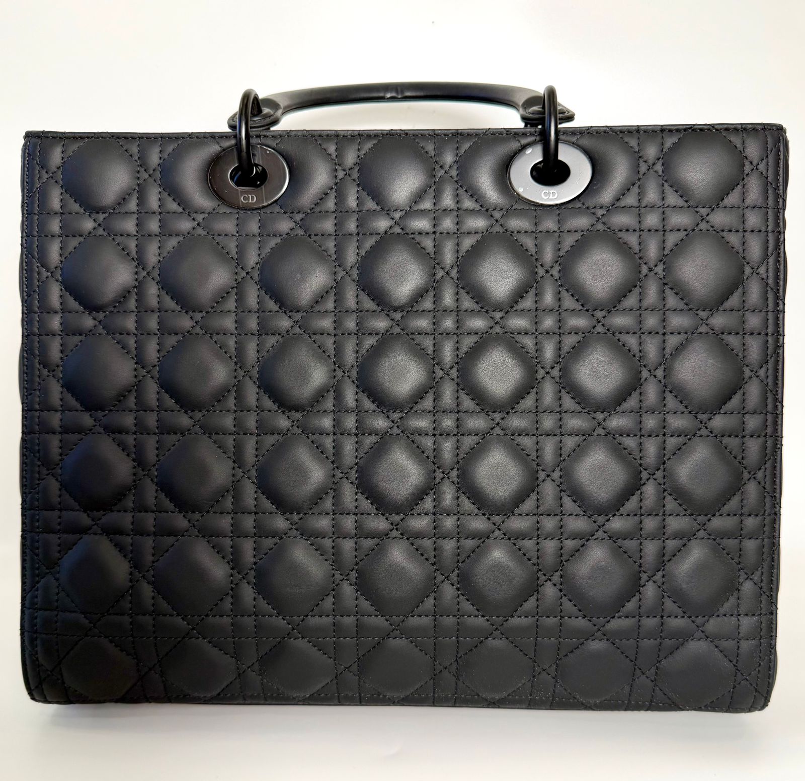 DIOR ULTRAMATTE CANNAGE CALFSKIN LARGE LADY DIOR BAG