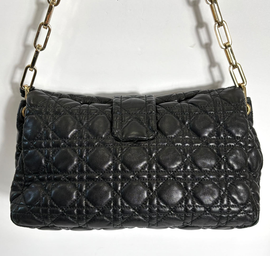 DIOR LAMBSKIN CANNAGE NEW LOCK SHOULDER BAG
