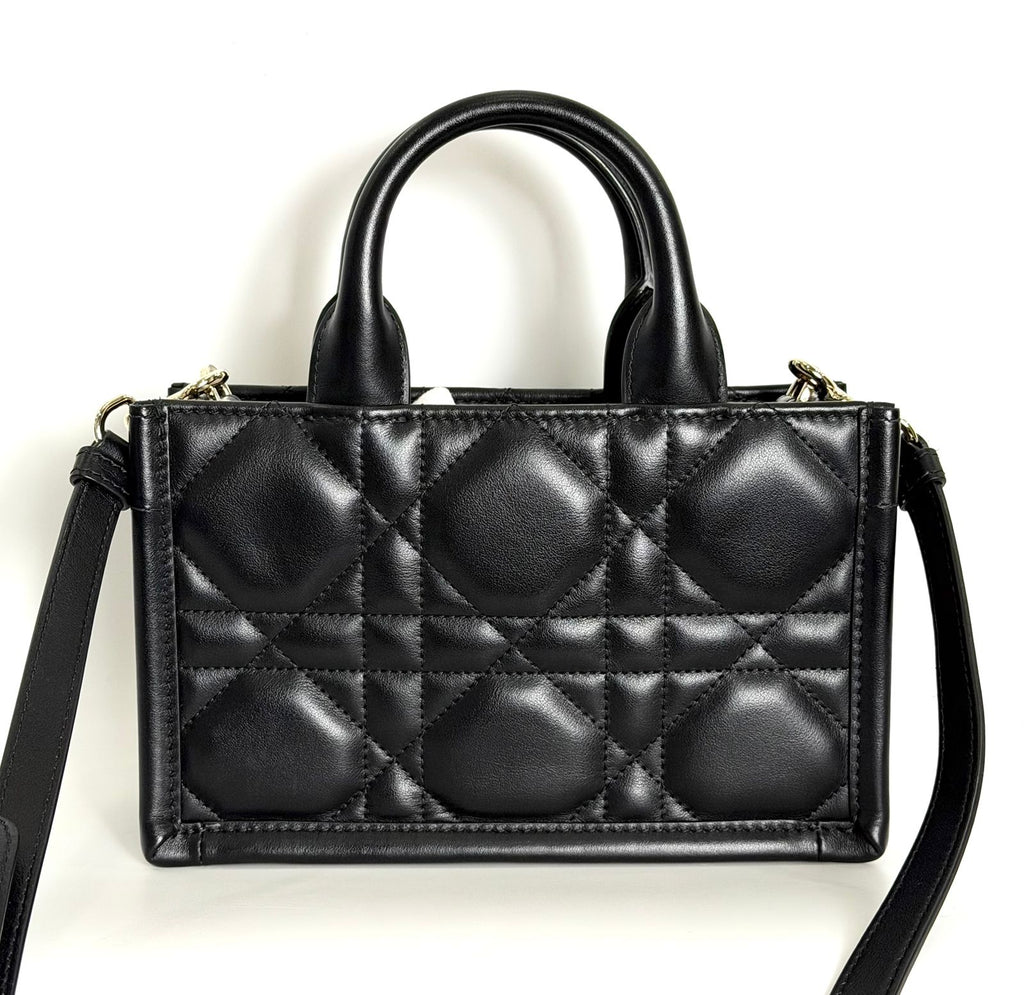 DIOR MACROCANNAGE CALFSKIN MINI DIOR BOOK TOTE BAG