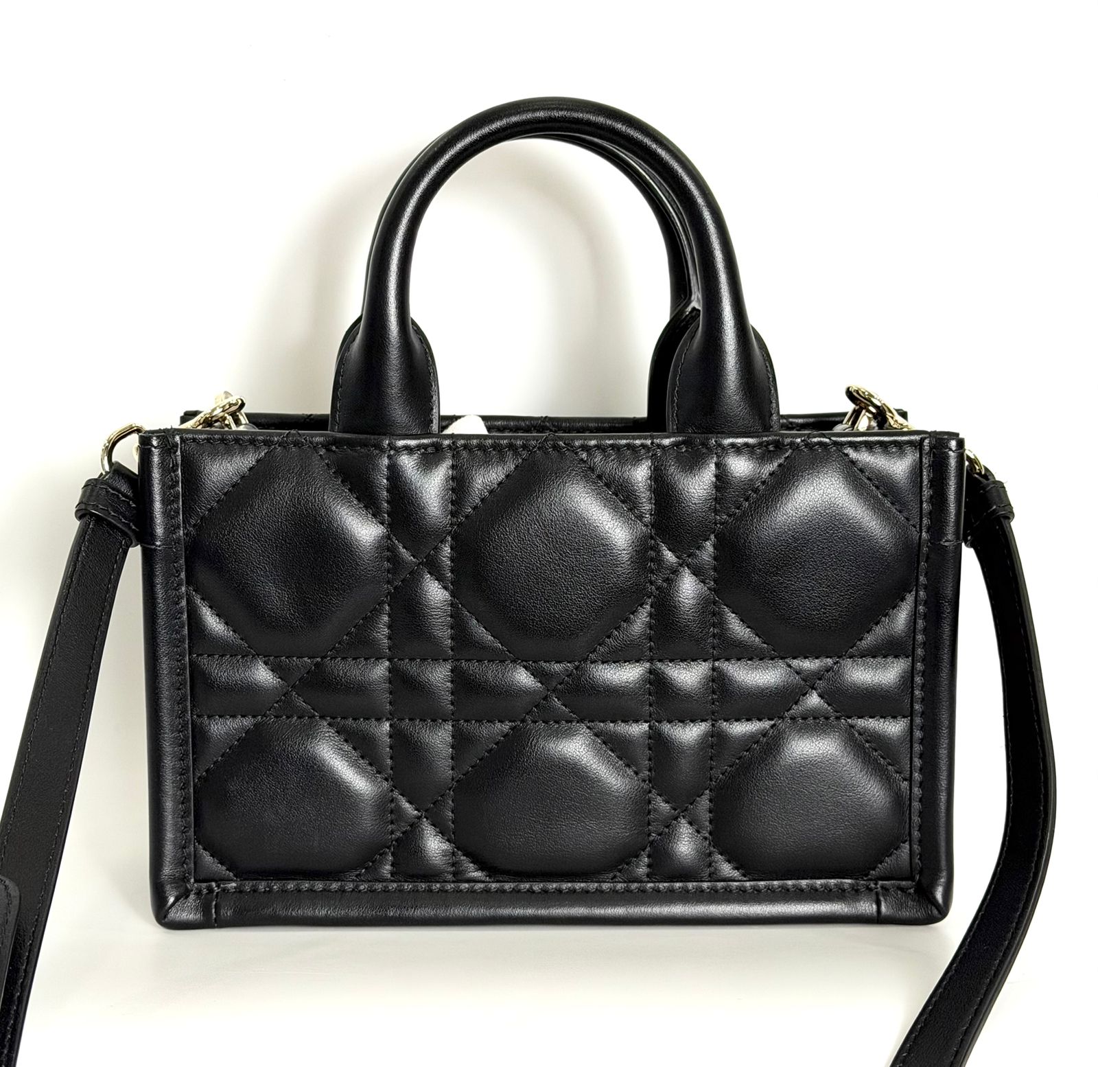 DIOR MACROCANNAGE CALFSKIN MINI DIOR BOOK TOTE BAG