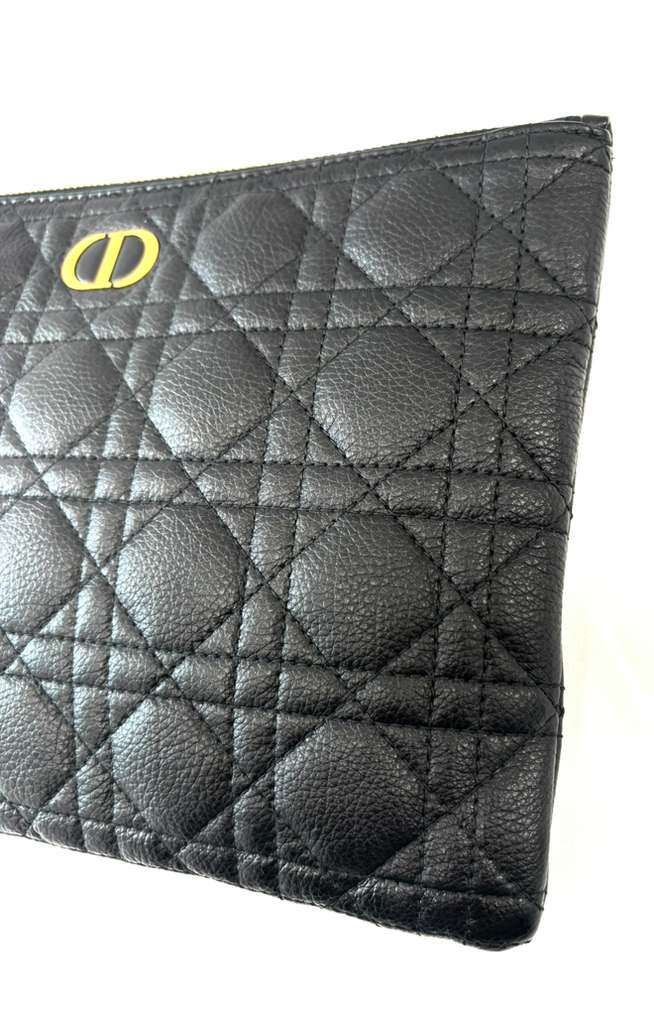 DIOR MEDIUM CARO DAILY  SUPPLE CANNAGE CALFSKIN POUCH