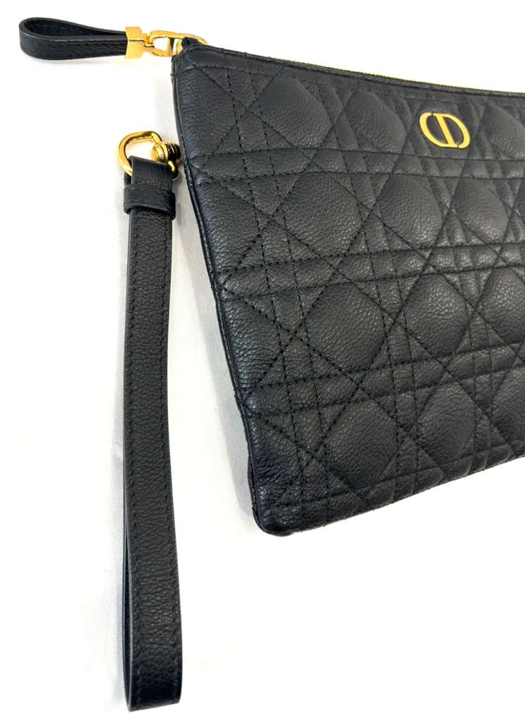 DIOR MEDIUM CARO DAILY  SUPPLE CANNAGE CALFSKIN POUCH