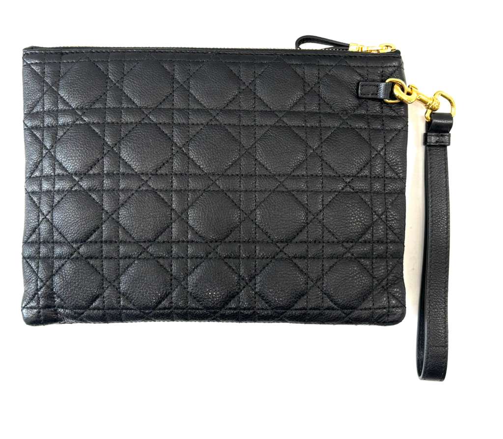 DIOR MEDIUM CARO DAILY  SUPPLE CANNAGE CALFSKIN POUCH