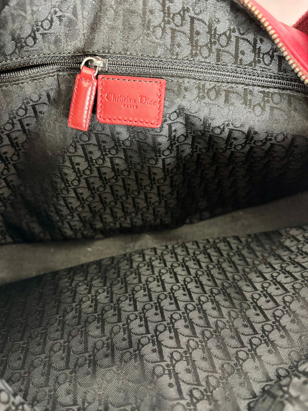 DIOR VINTAGE STREET CHIC LEATHER HOBO BAG