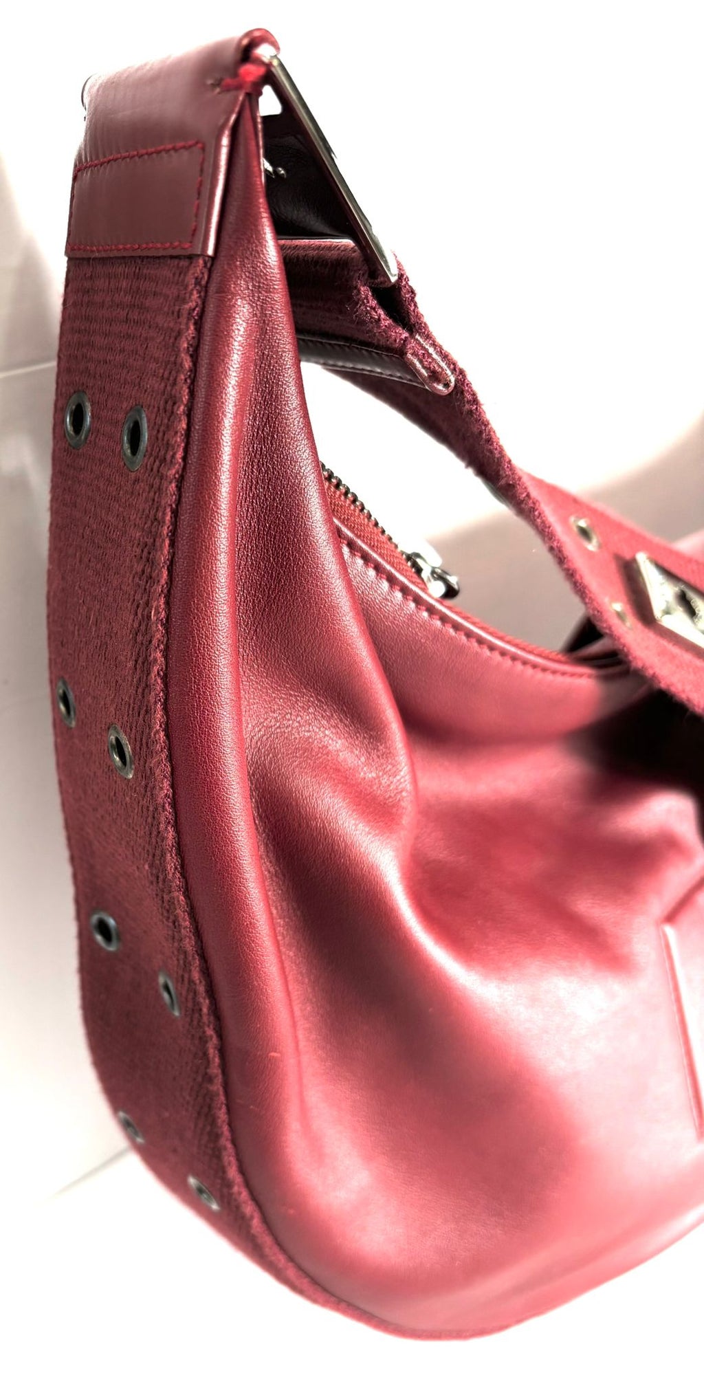 DIOR VINTAGE STREET CHIC LEATHER HOBO BAG
