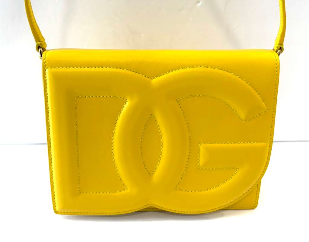 DOLCE & GABBANA DG LOGO CALFSKIN LEATHER CROSSBODY BAG
