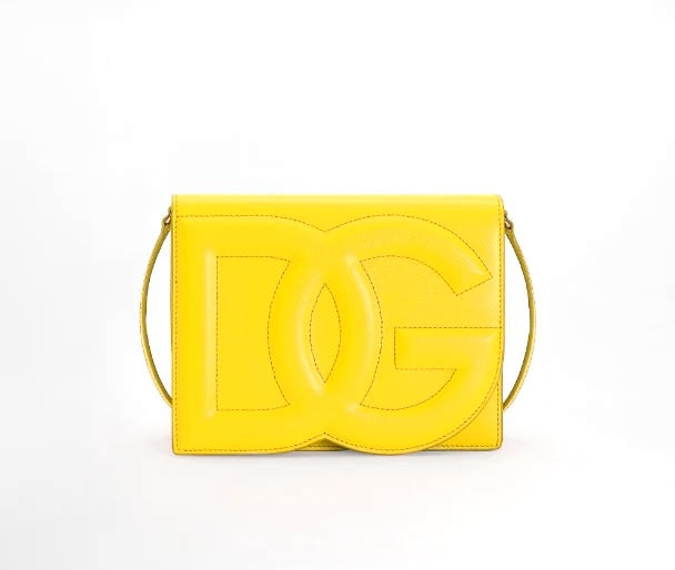 DOLCE & GABBANA DG LOGO CALFSKIN LEATHER CROSSBODY BAG