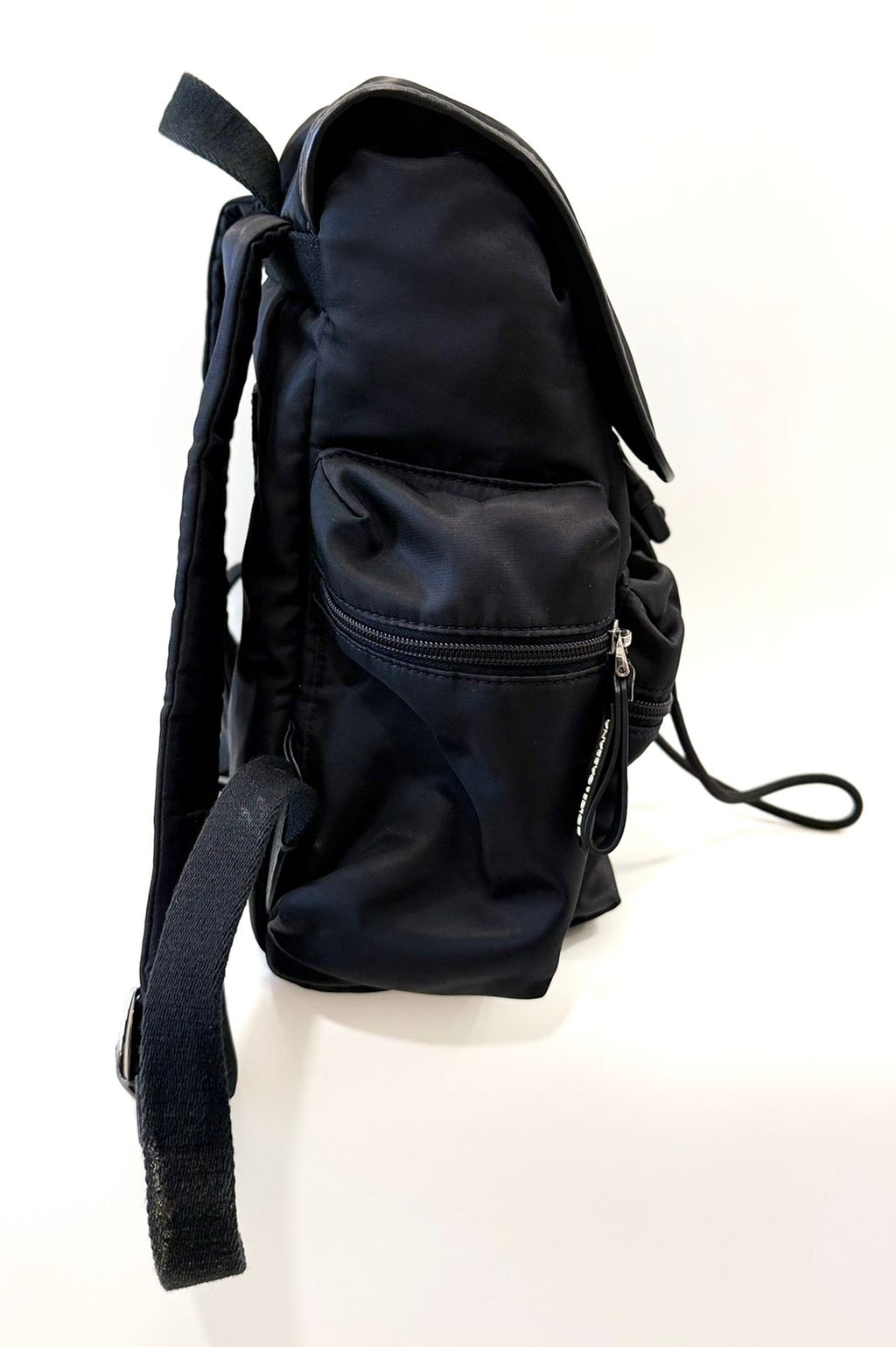 DOLCE & GABBANA BLACK CANVAS BACKPACK