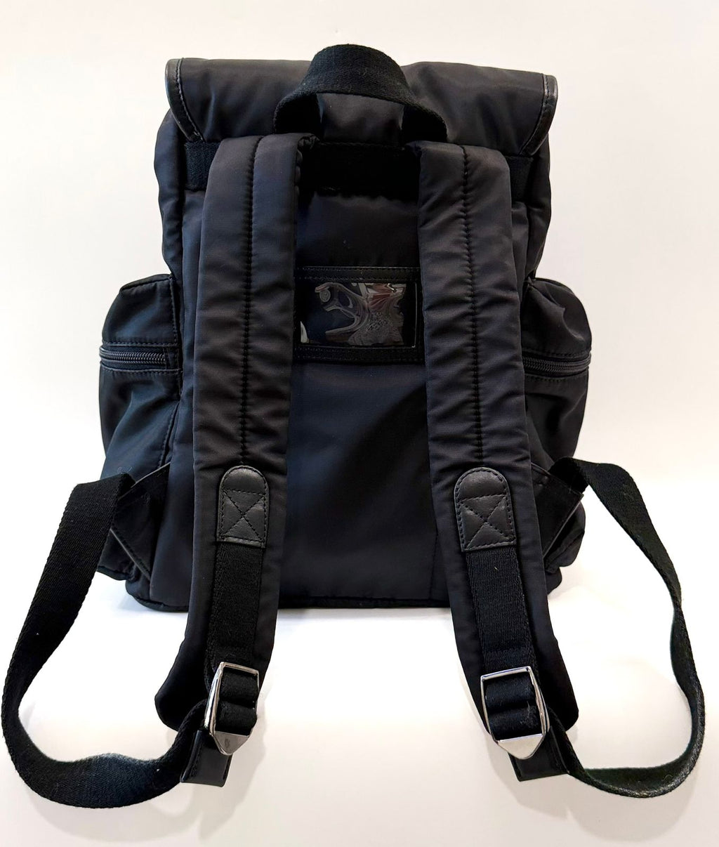DOLCE & GABBANA BLACK CANVAS BACKPACK