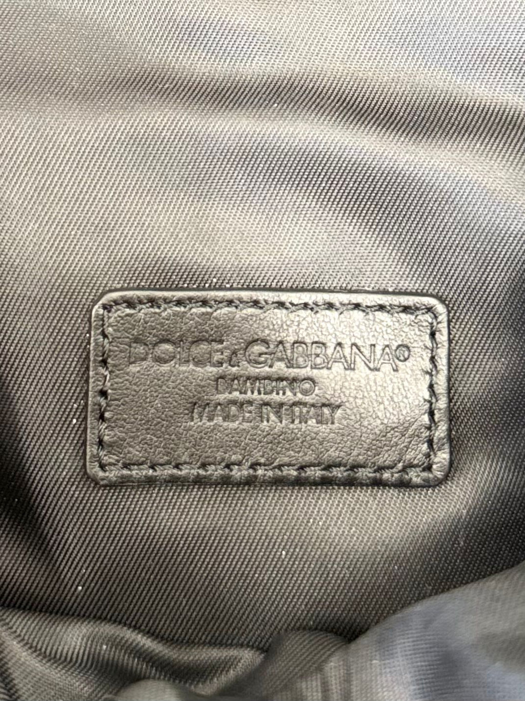 DOLCE & GABBANA BLACK CANVAS BACKPACK