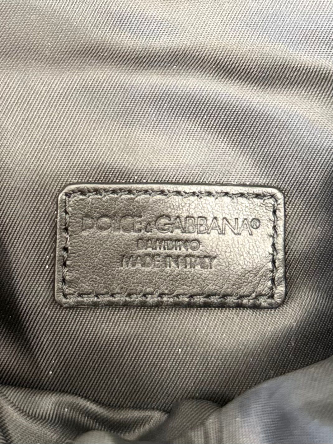 DOLCE & GABBANA BLACK CANVAS BACKPACK