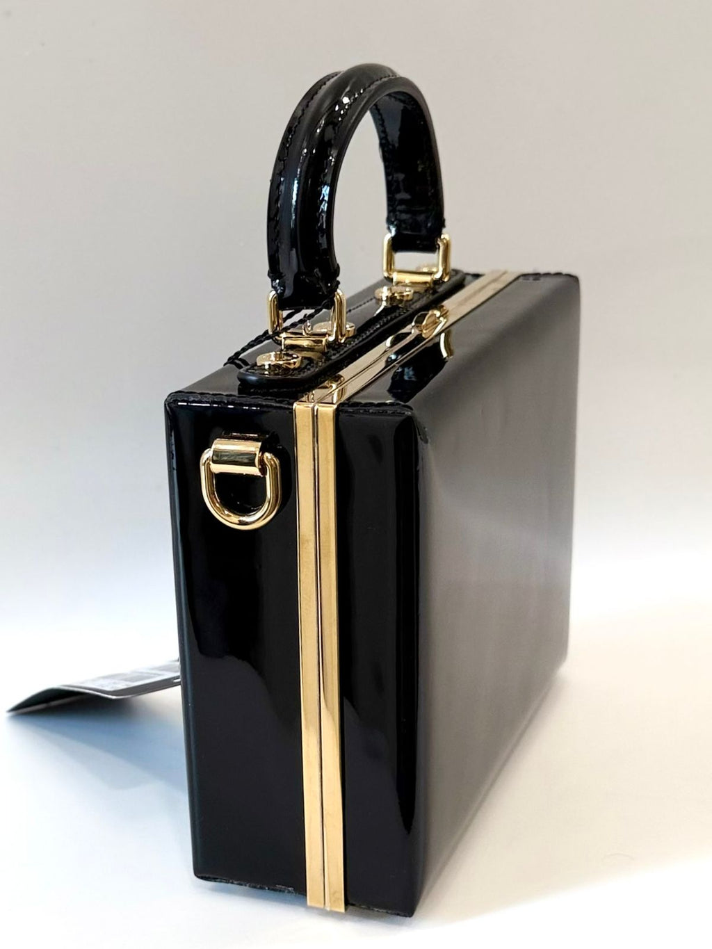 DOLCE & GABBANA PATENT LEATHER BOX BAG